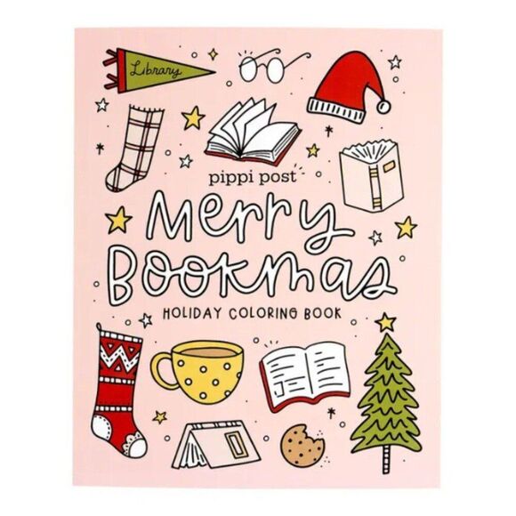 Merry Bookmas Holiday Coloring Book NEW - Picture 1 of 6